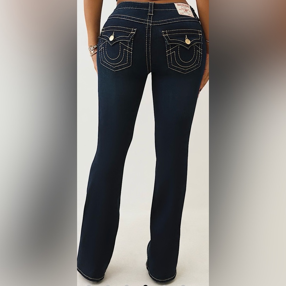 True Religion BECCA MID RISE BIG T BOOTCUT JEAN Size 29 - BRAND NEW WITH TAG - Picture 2 of 8